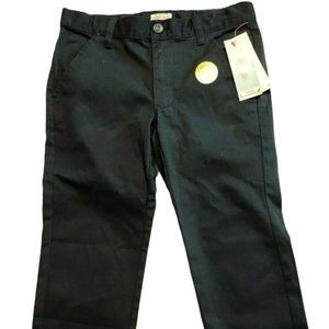 NWT Boys Cat & Jack Straight Chino Pants Back to School Uniform Black SZ Husky16